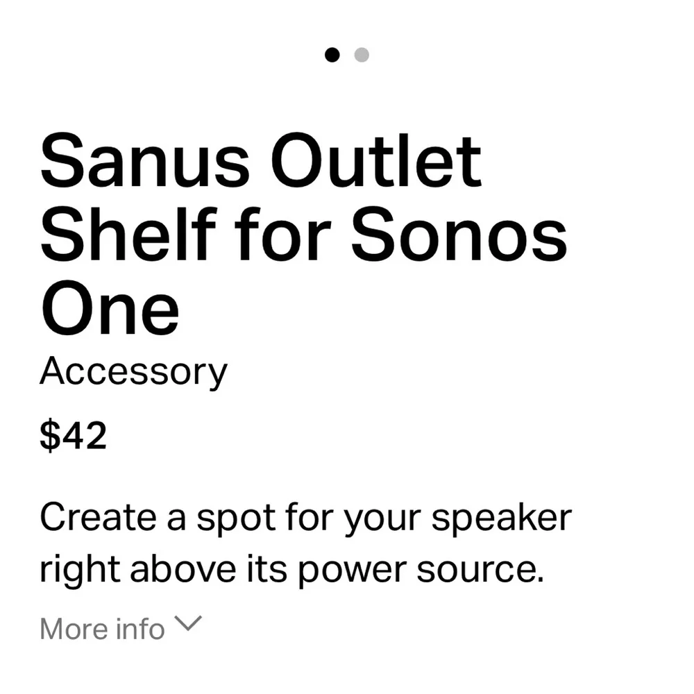 Sanus Outlet Wall Shelf for Sonos One speaker